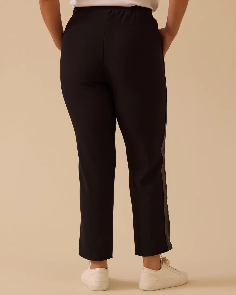 Büyük Beden Fitilli Bilek Boy Pantolon