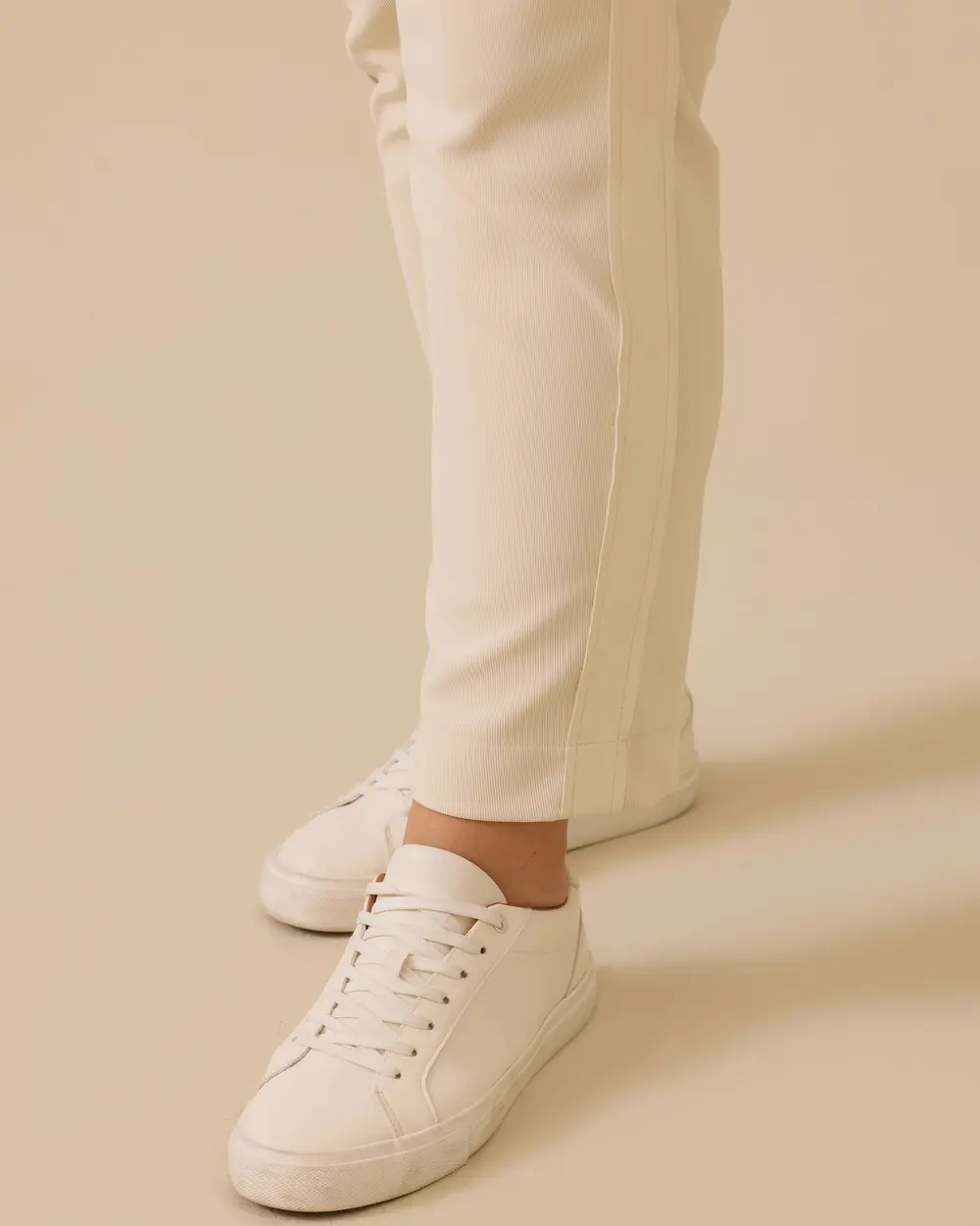 Büyük Beden Fitilli Bilek Boy Pantolon