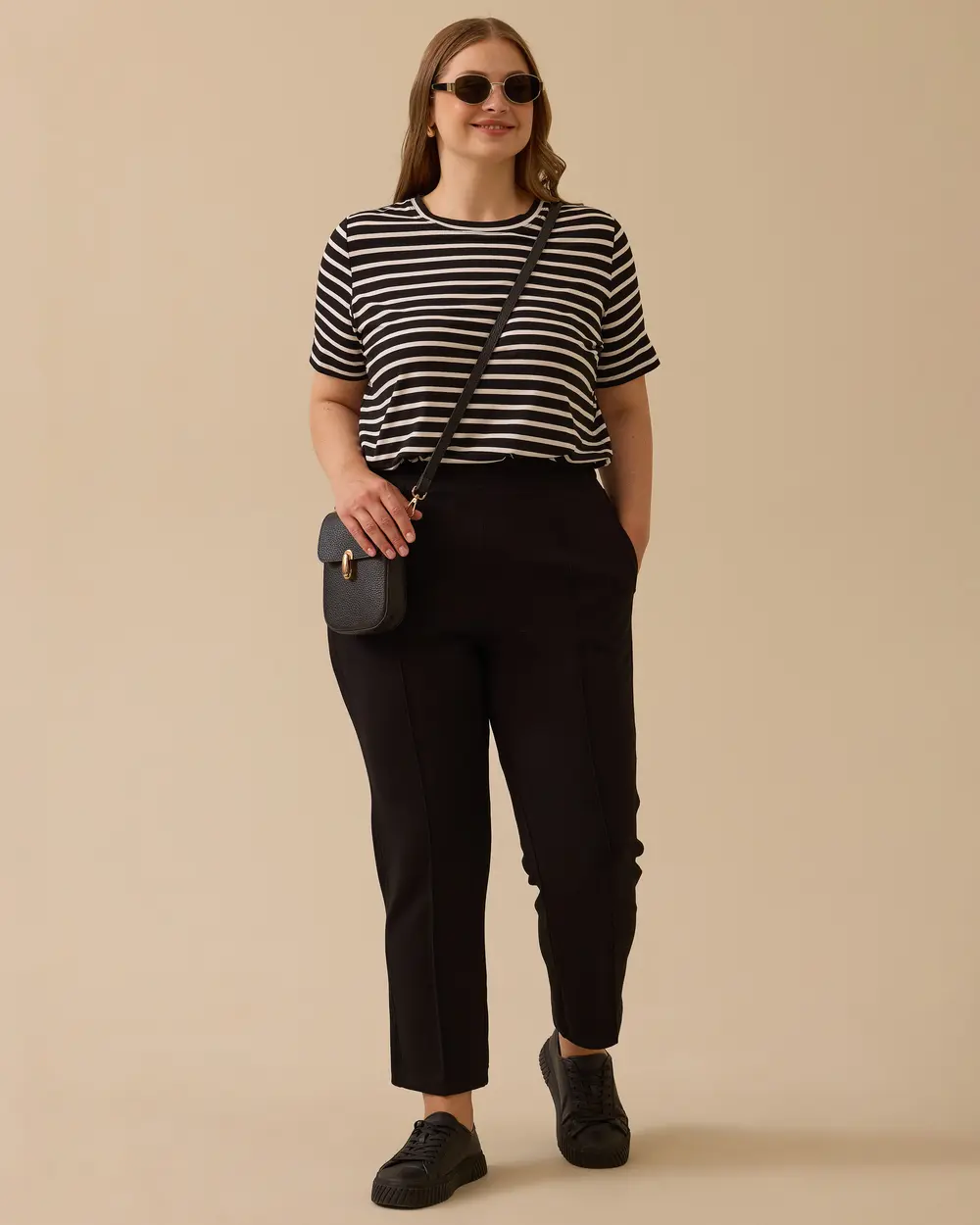 Büyük Beden Ön Dikişli Pantolon