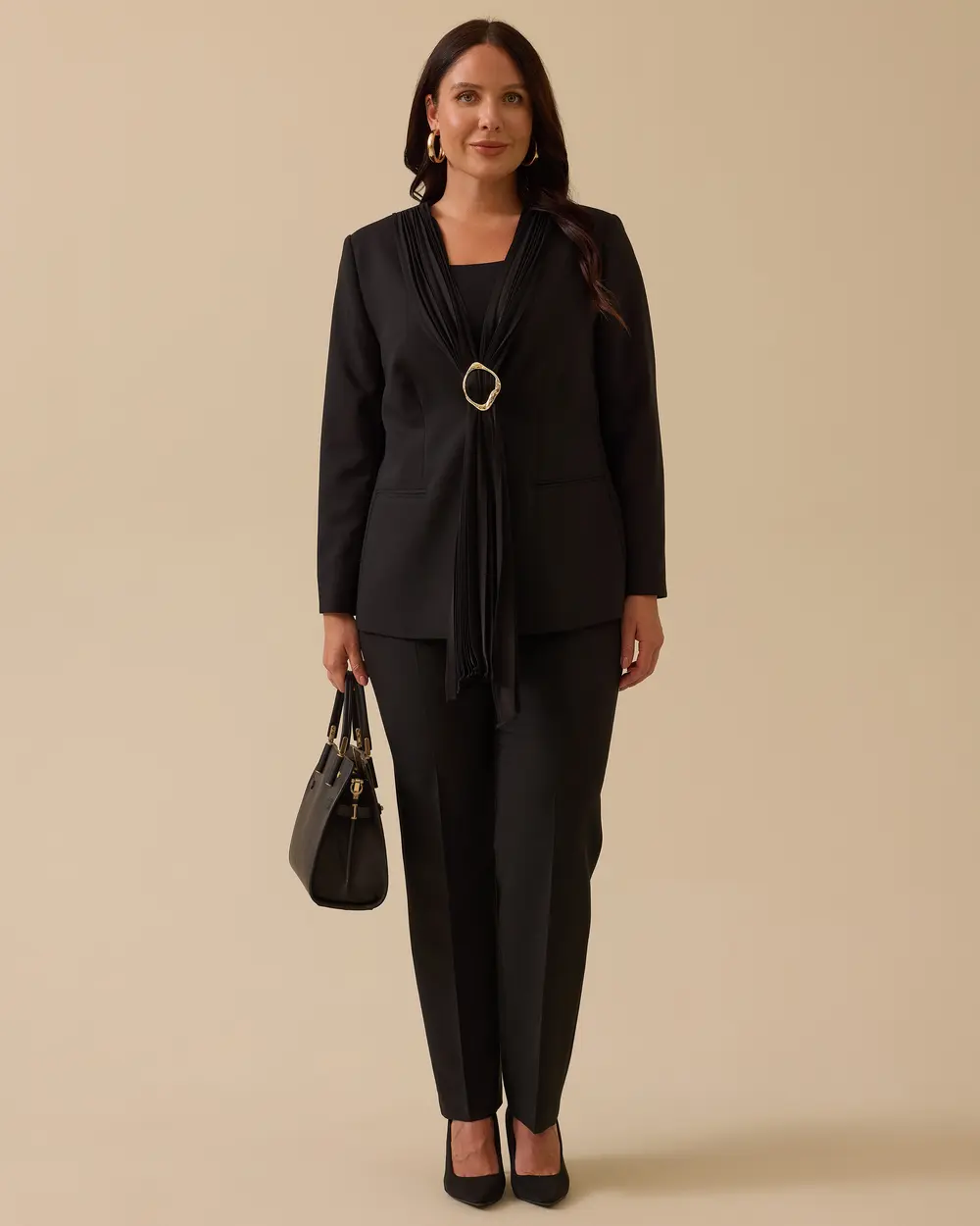 Büyük Beden Bilek Boy Klasik Pantolon