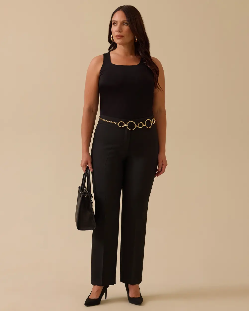 Büyük Beden Bilek Boy Klasik Pantolon