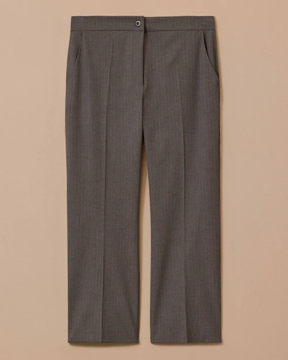 Büyük Beden Çizgi Desenli Klasik Pantolon