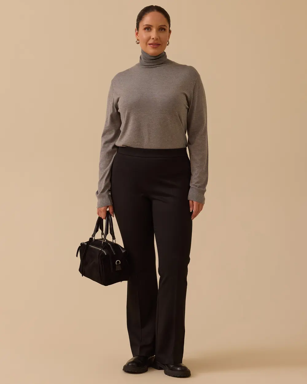 Büyük Beden İspanyol Paça Pantolon