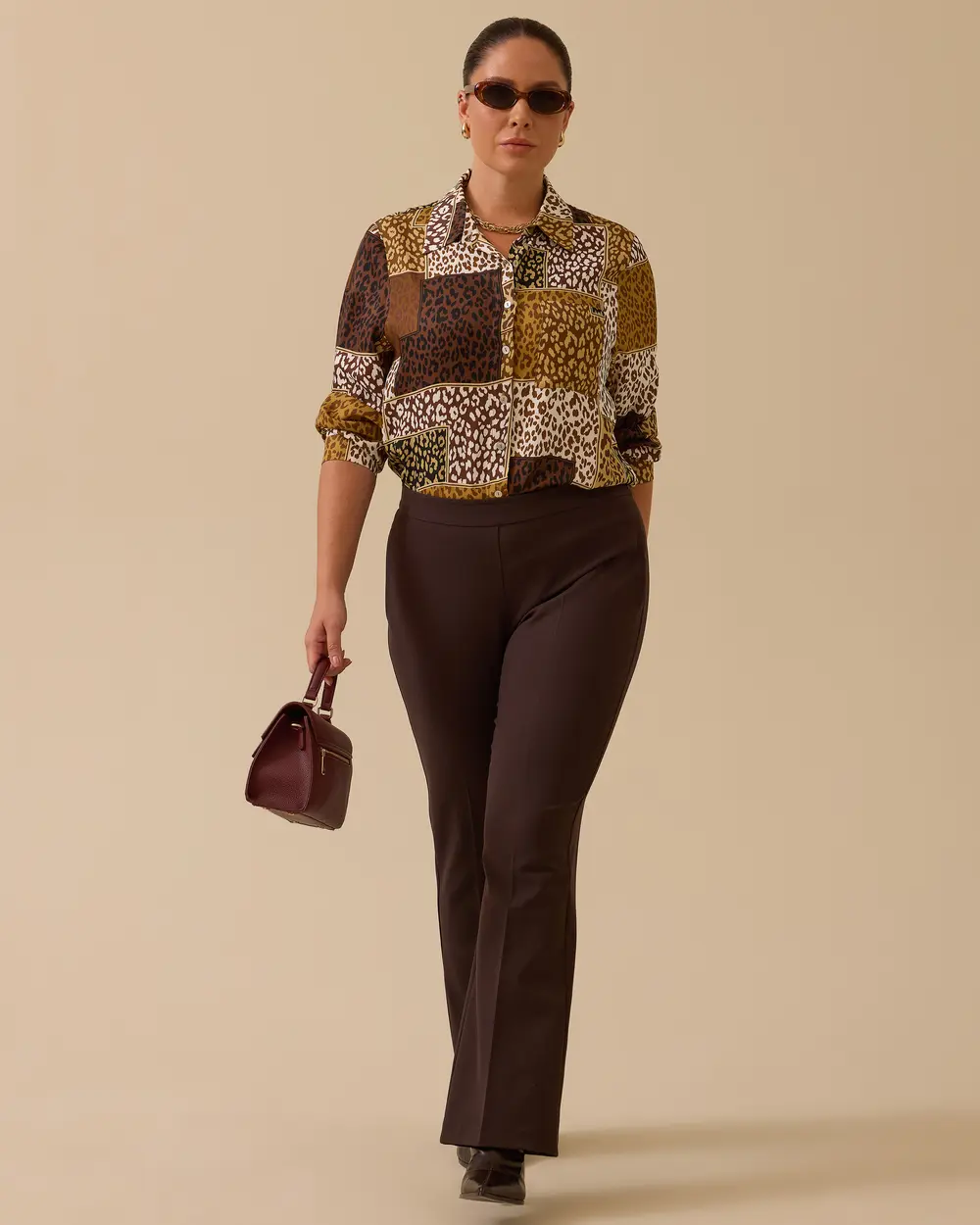 Büyük Beden İspanyol Paça Pantolon