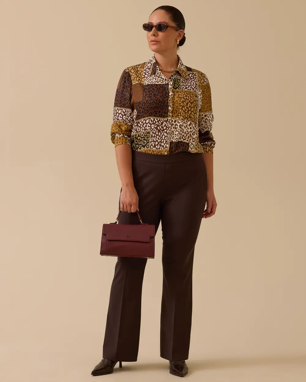 Büyük Beden İspanyol Paça Pantolon