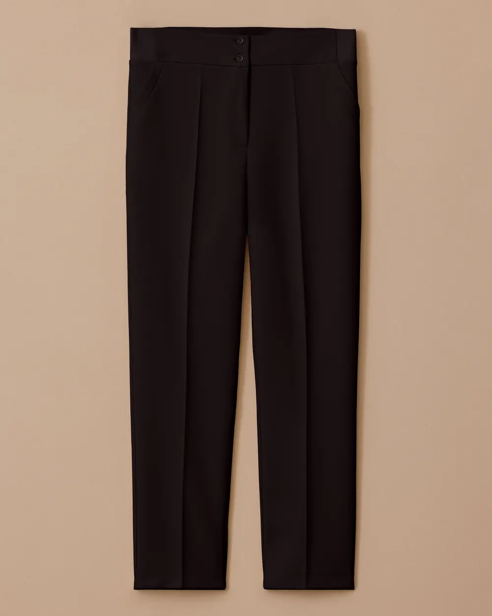 Büyük Beden Çift Düğmeli Klasik Pantolon