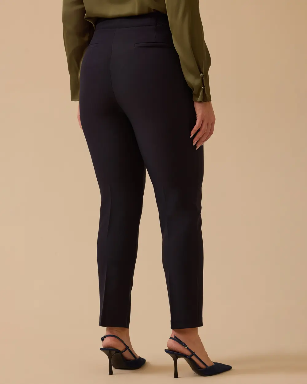 Büyük Beden Çift Düğmeli Klasik Pantolon