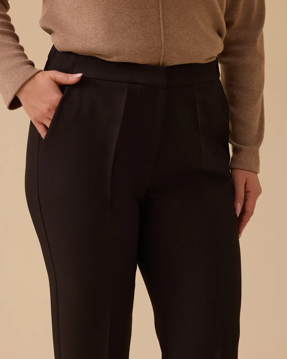 Büyük Beden Duble Paçalı Cepli Pantolon