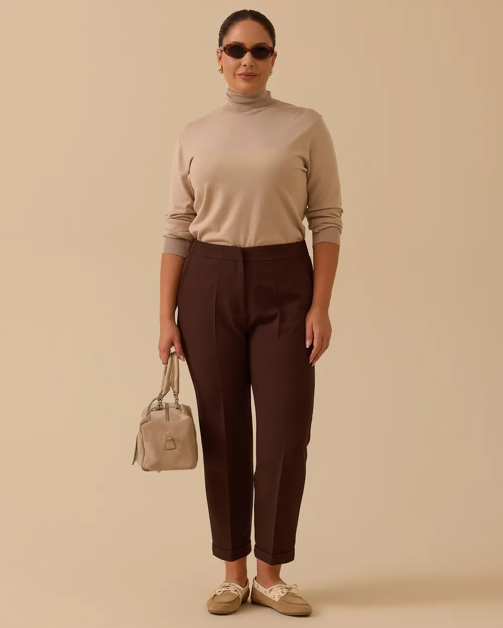 Büyük Beden Duble Paçalı Cepli Pantolon