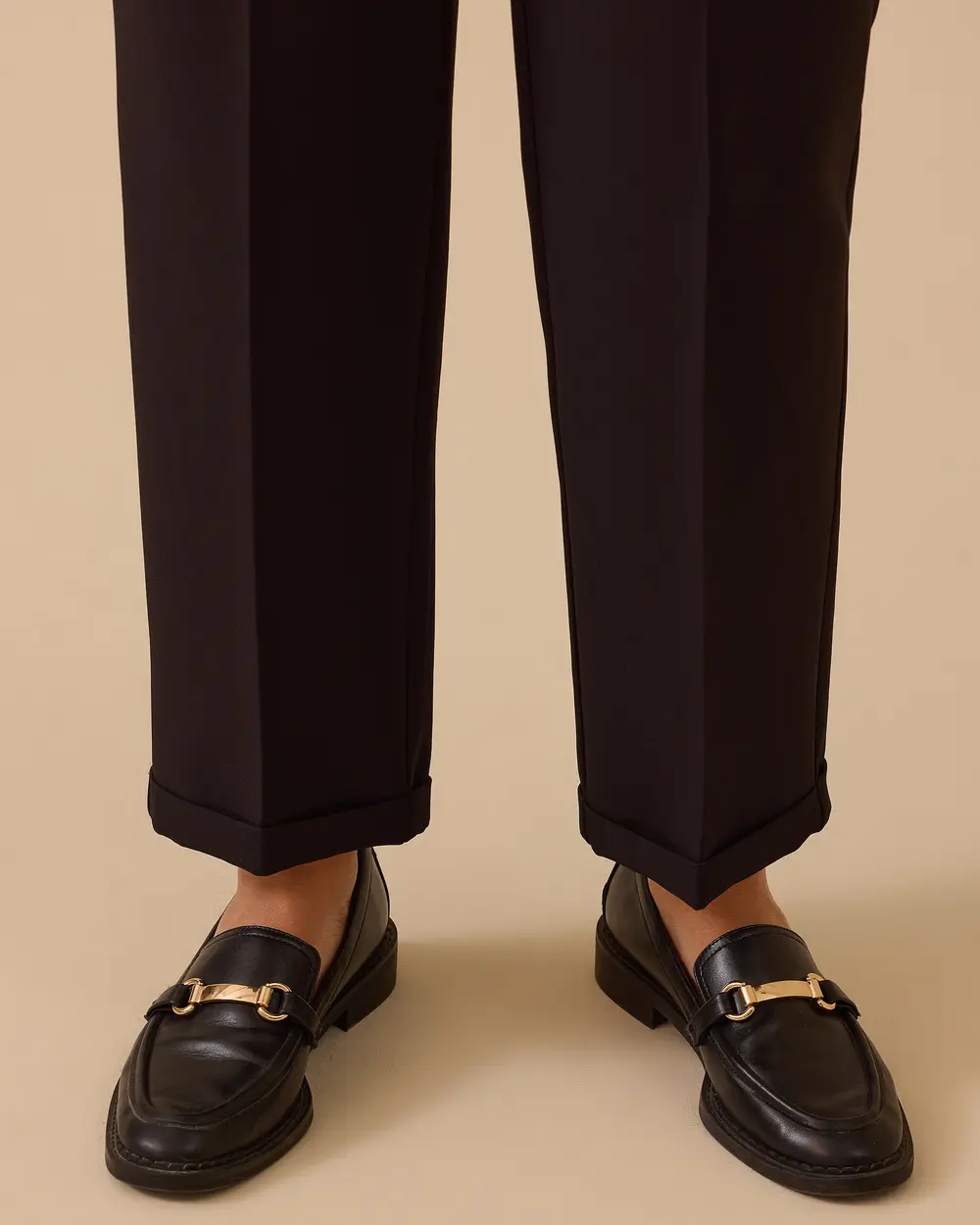 Plus Size Elastic Waist Ankle Length Pants