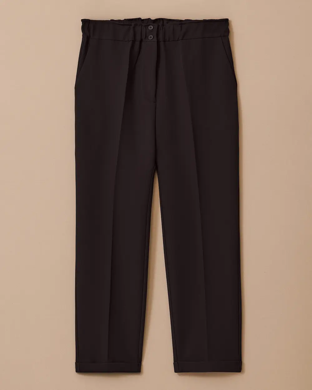 Plus Size Elastic Waist Ankle Length Pants