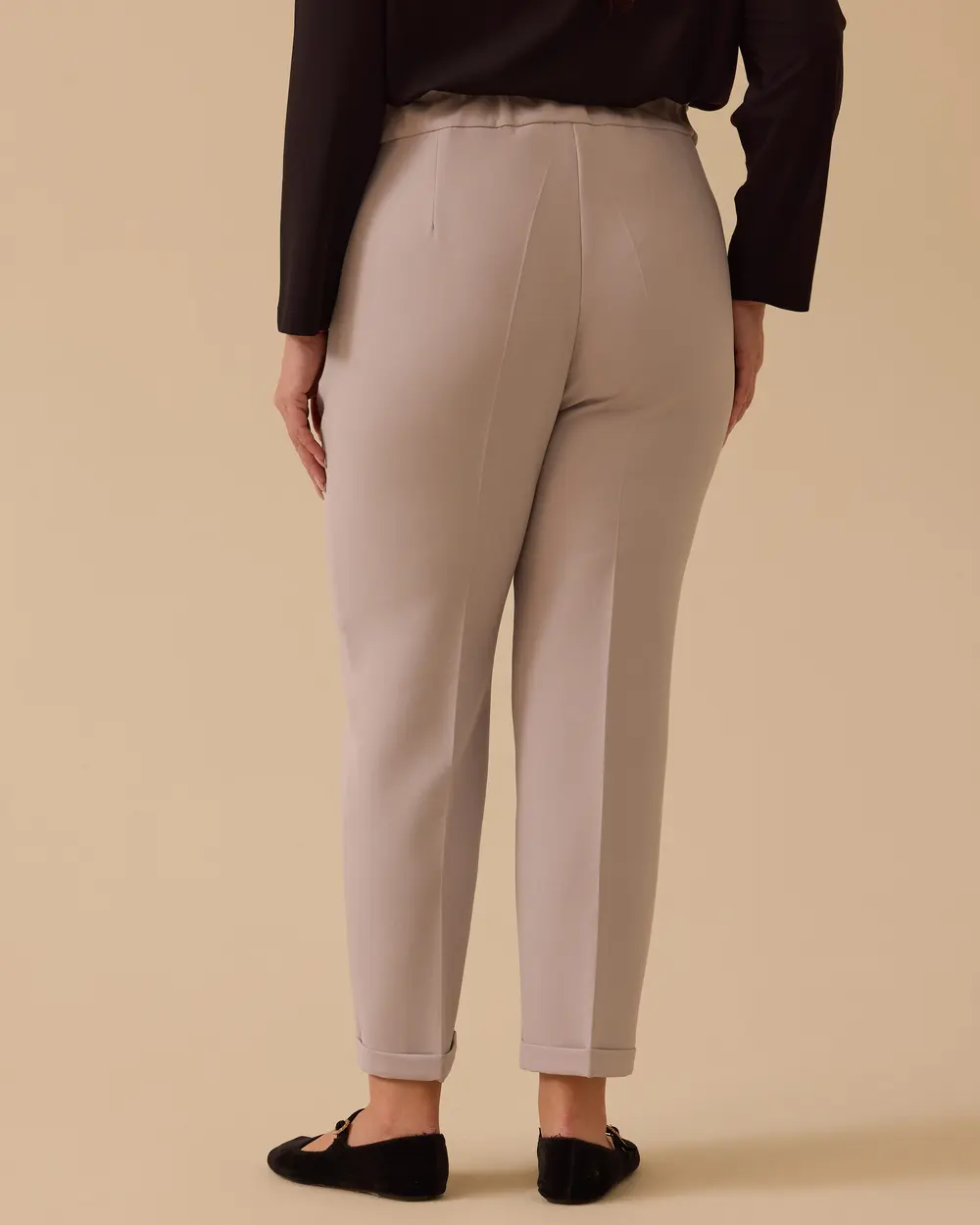 Büyük Beden Elastik Bel Bilek Boy Pantolon