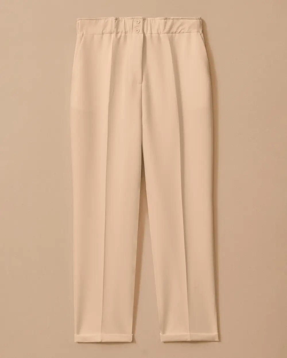 Plus Size Elastic Waist Ankle Length Pants