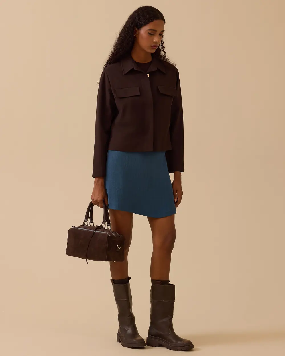 Düğmeli Cep Kapaklı Ceket