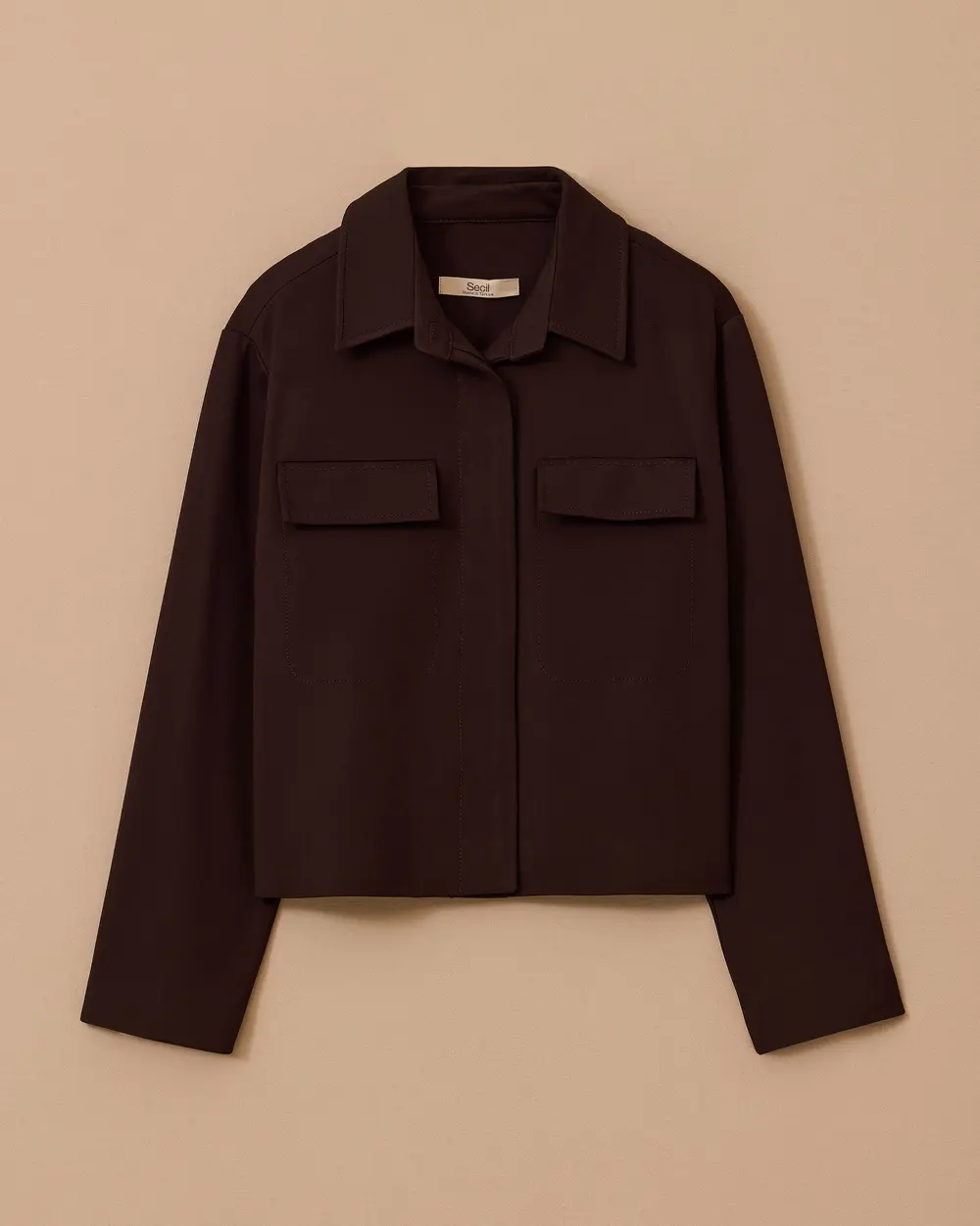 Jacket with Buttoned Pocket Flap