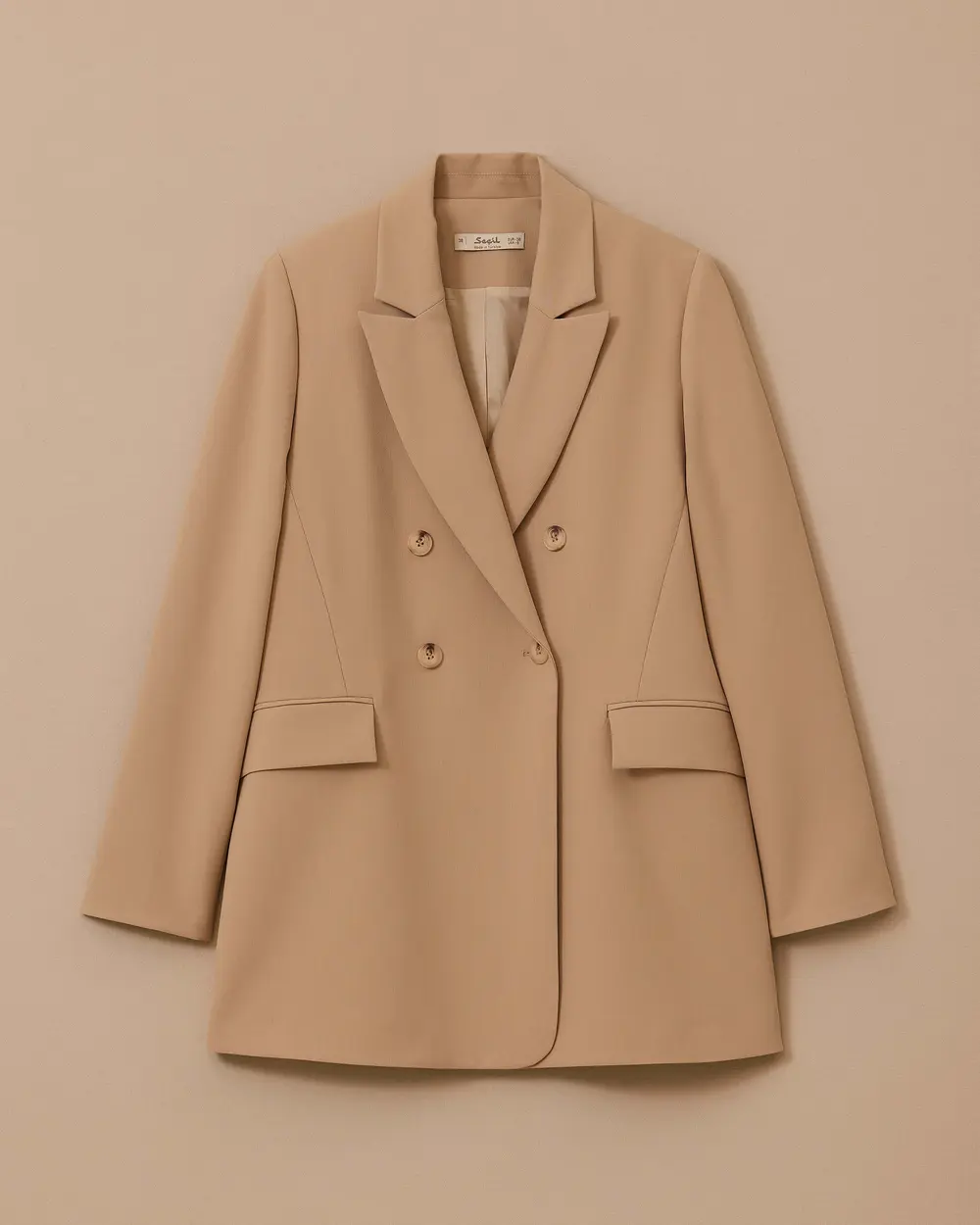 Düğmeli Kruvaze Klasik Ceket