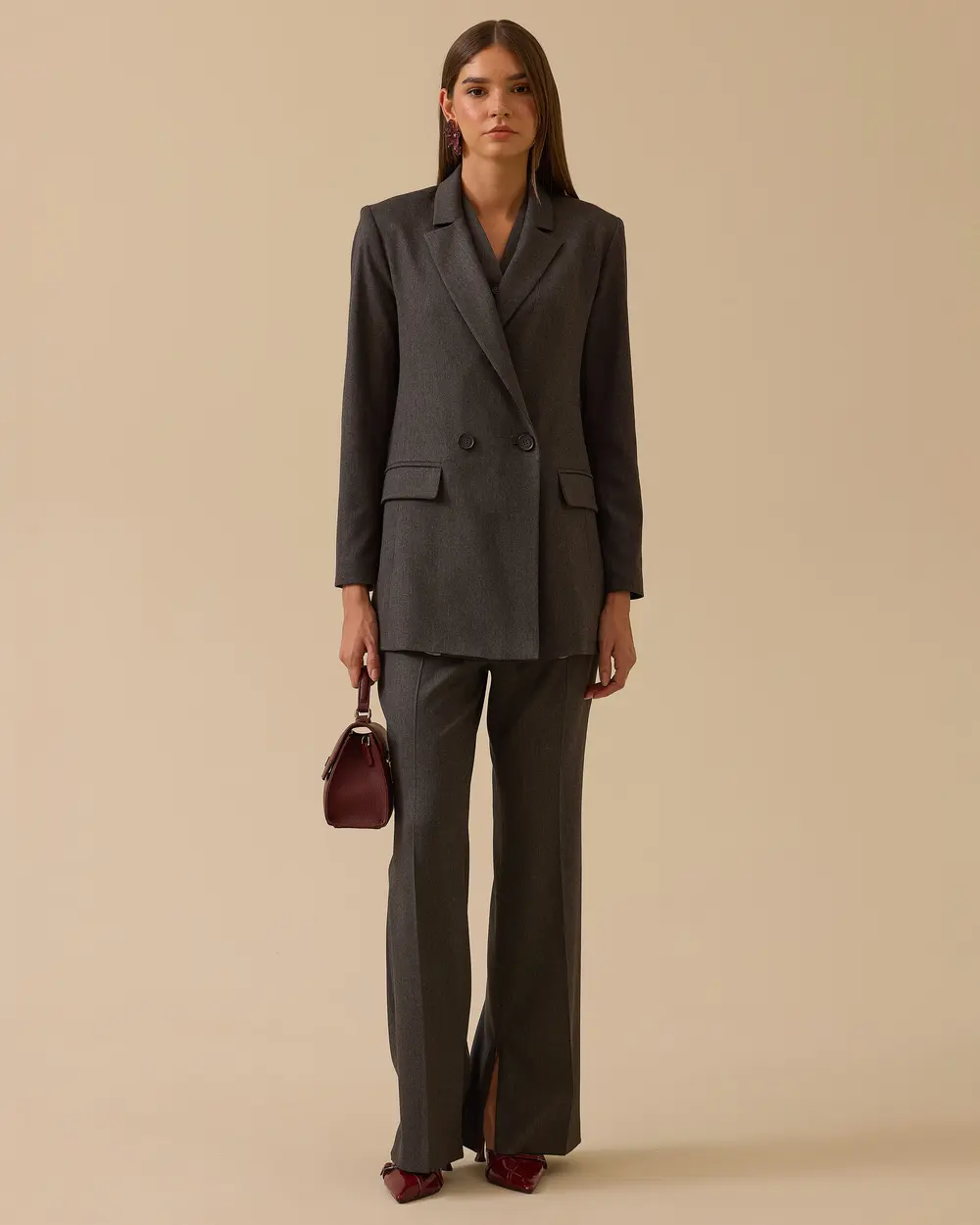 Çift Düğmeli Kruvaze Ceket