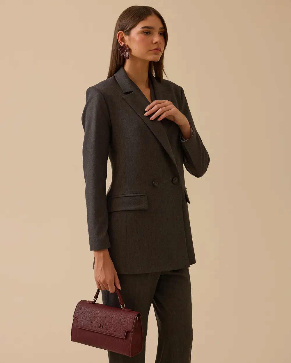 Çift Düğmeli Kruvaze Ceket