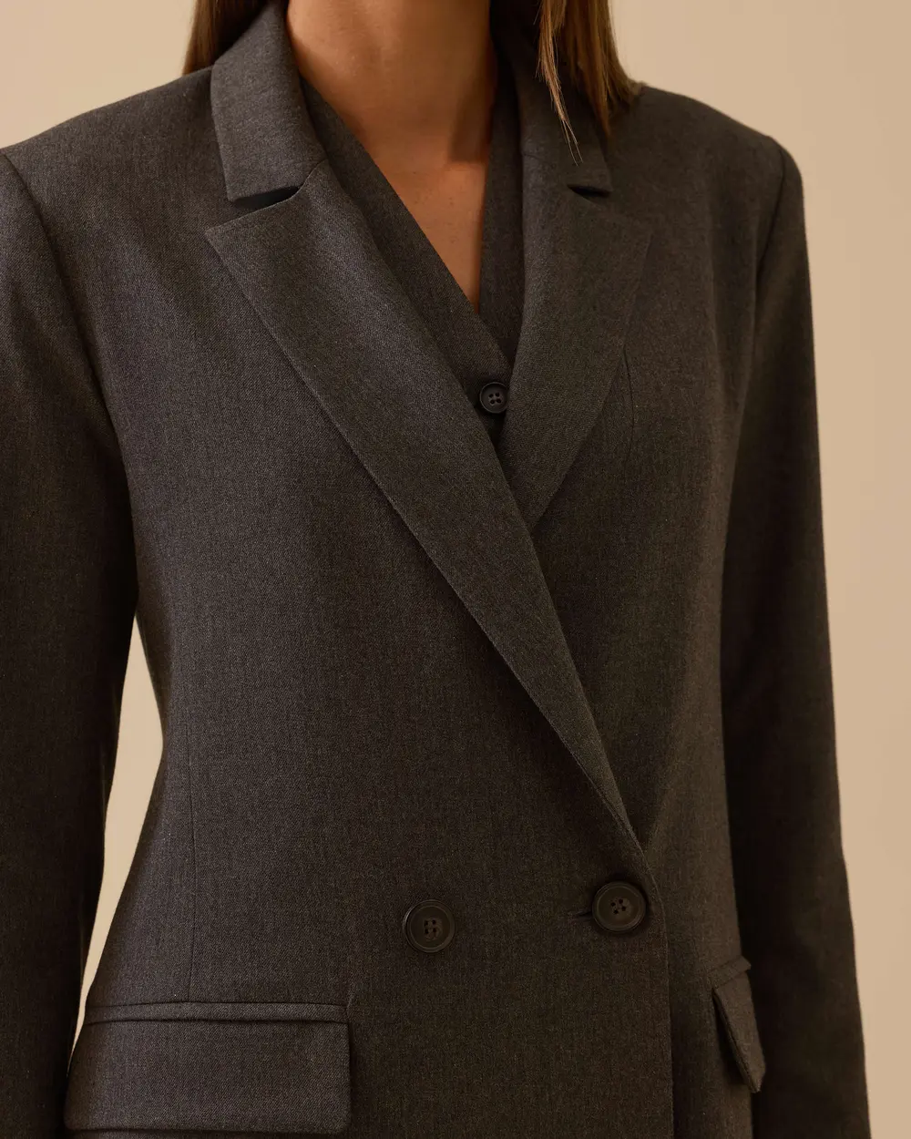 Çift Düğmeli Kruvaze Ceket