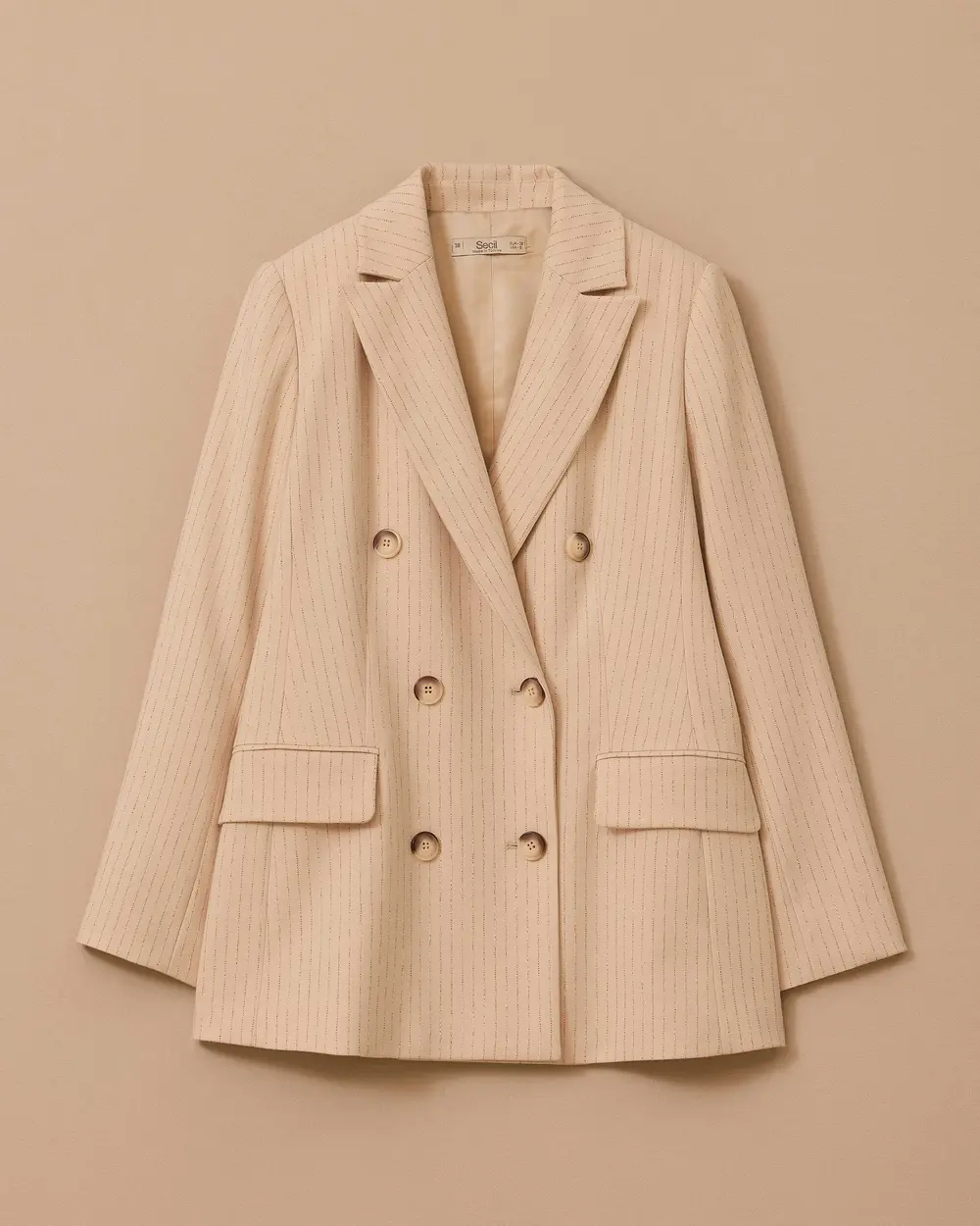 Çizgili Düğmeli Ceket