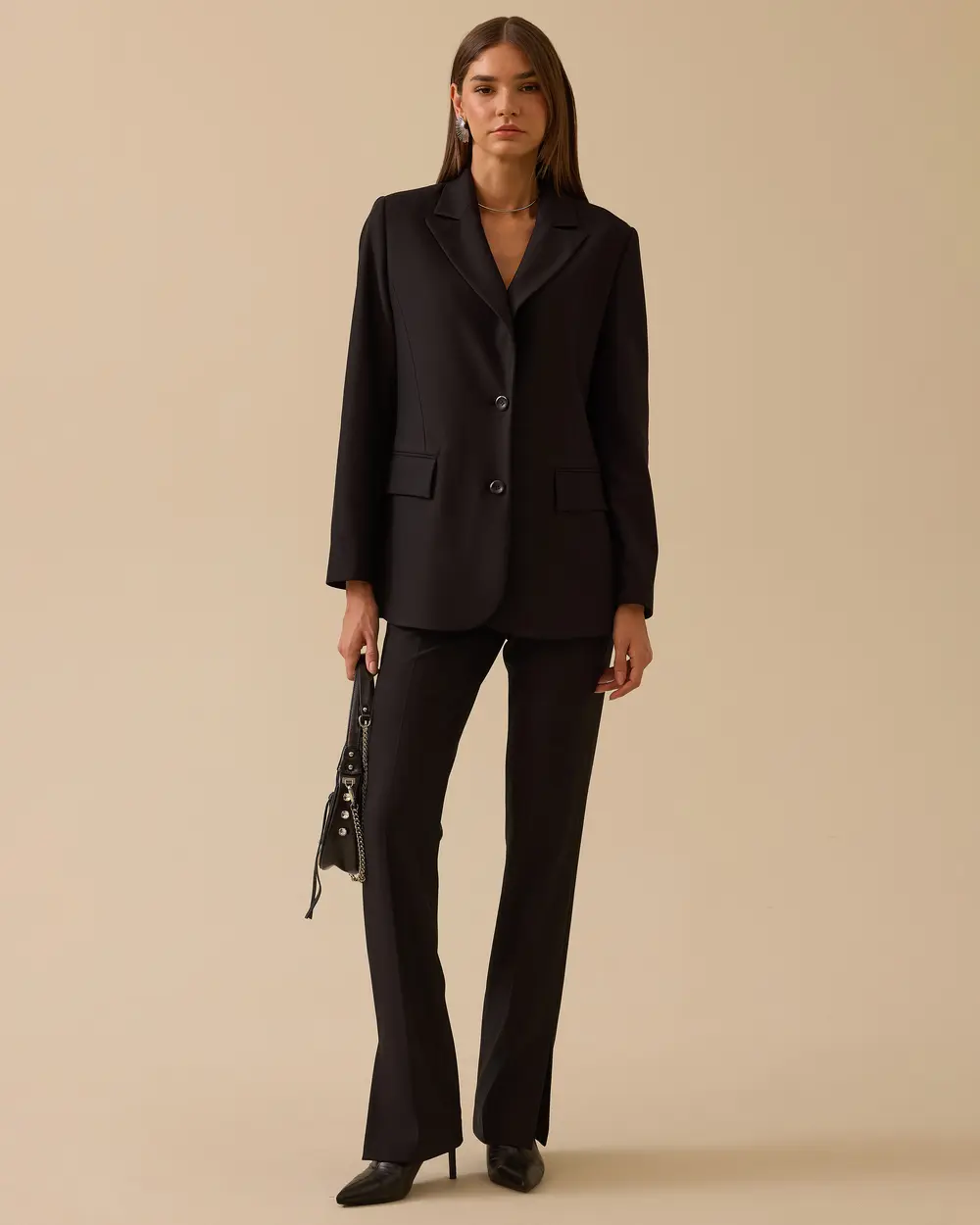 Cep Kapaklı Düğmeli Ceket