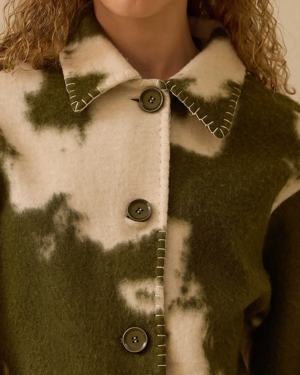 Desenli Gömlek Yaka Ceket