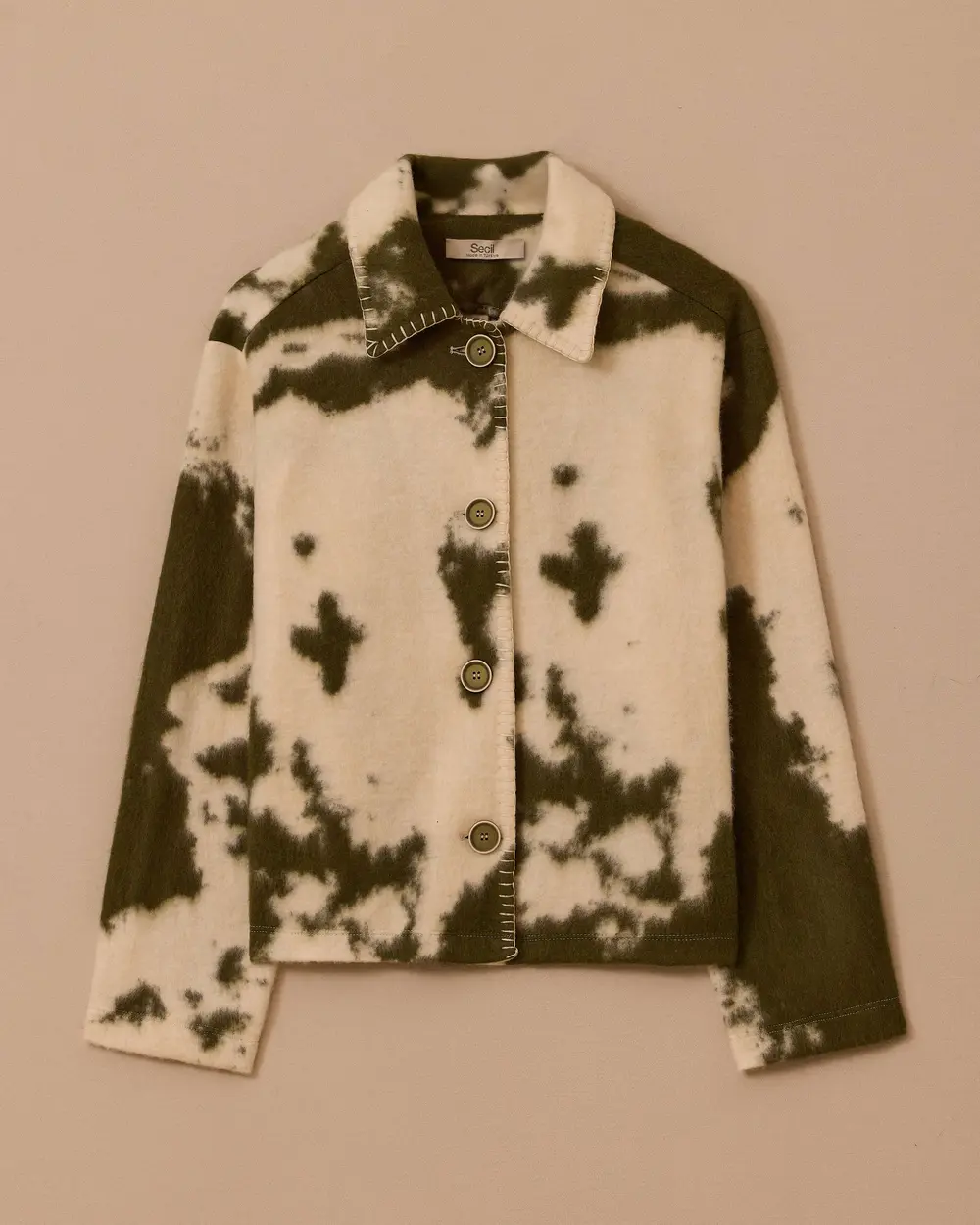 Desenli Gömlek Yaka Ceket