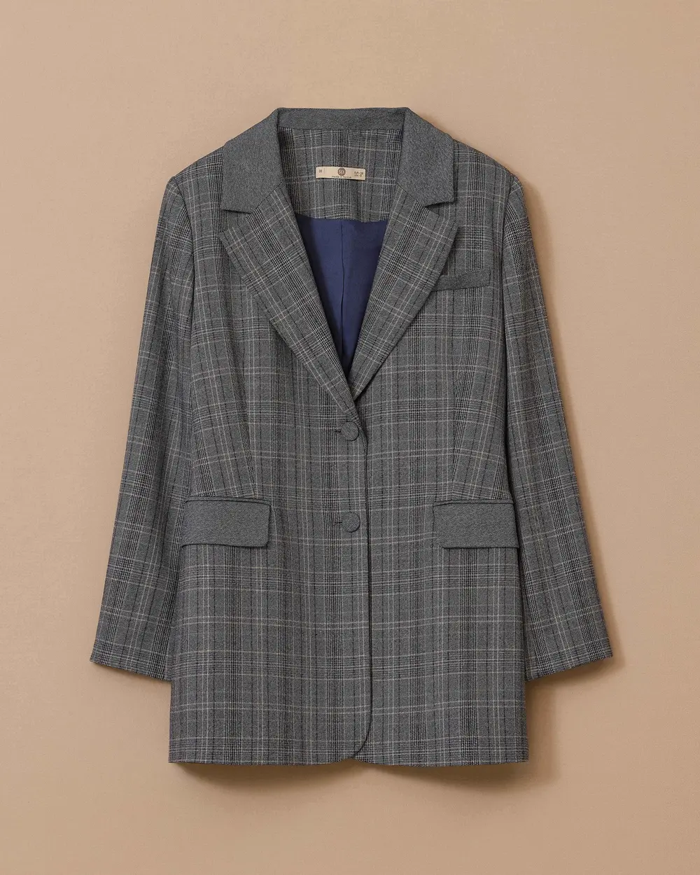 Plaid Double Button Jacket