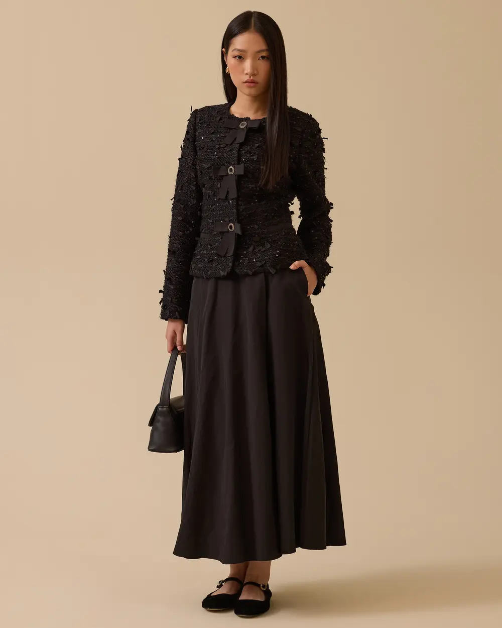 Fiyonk Detaylı Tüvit Ceket