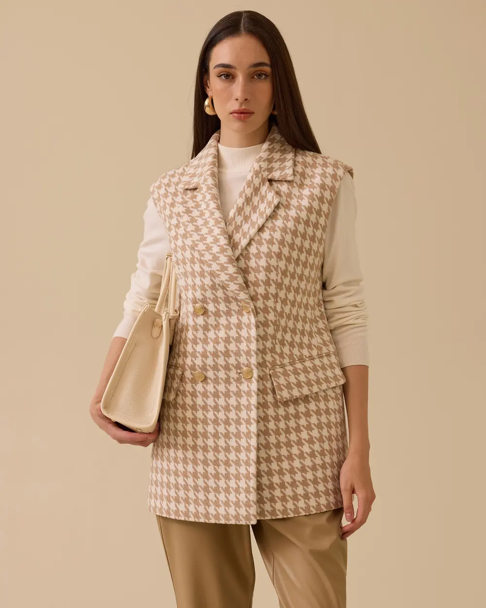 Desenli Kruvaze Yelek