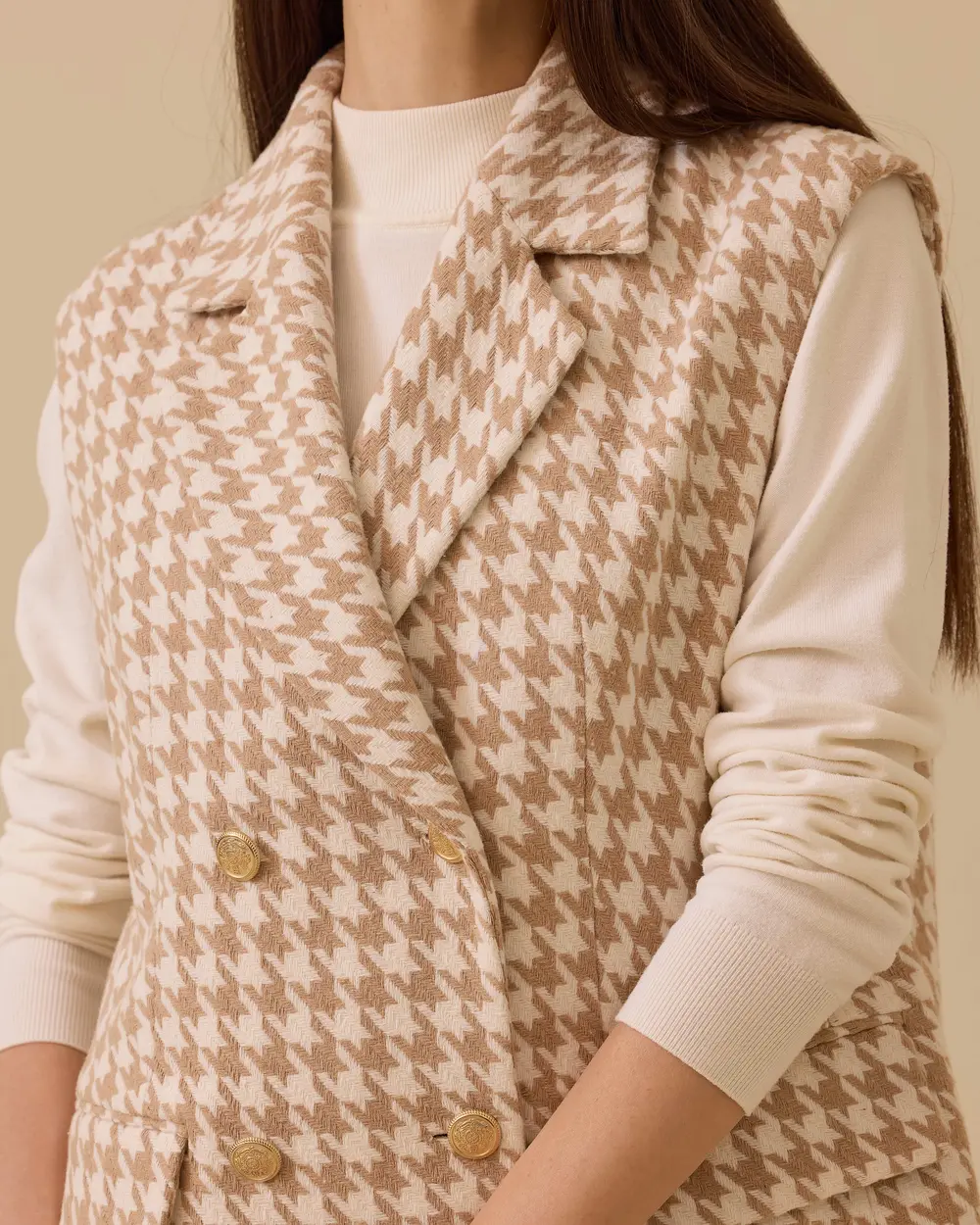 Desenli Kruvaze Yelek