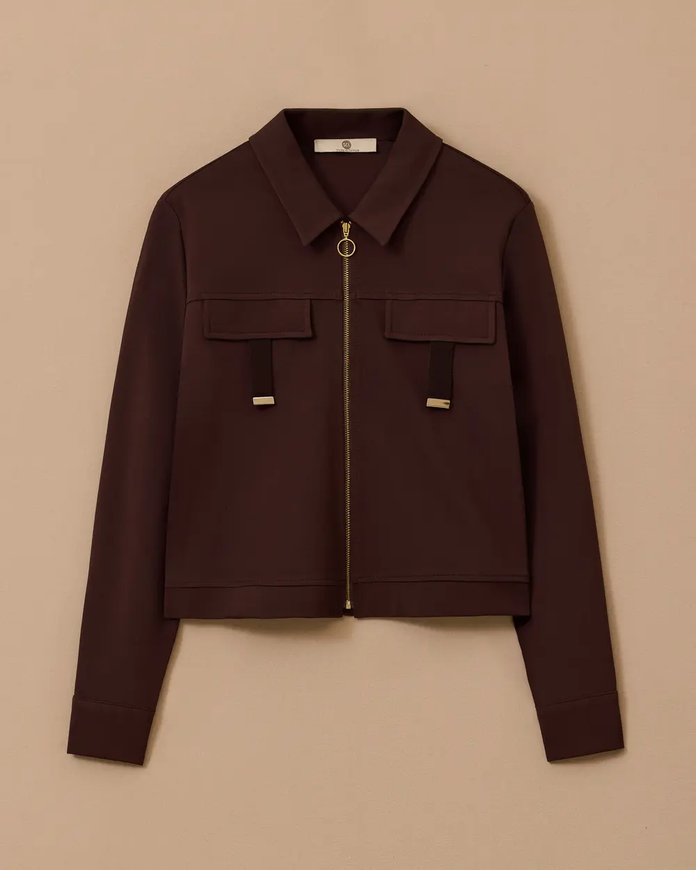 Göğüs Kuplu Fermuarlı Ceket