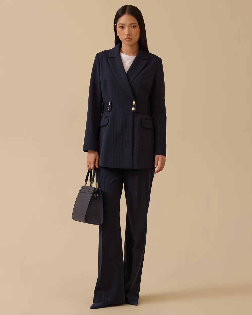 Çizgili Kruvaze Ceket