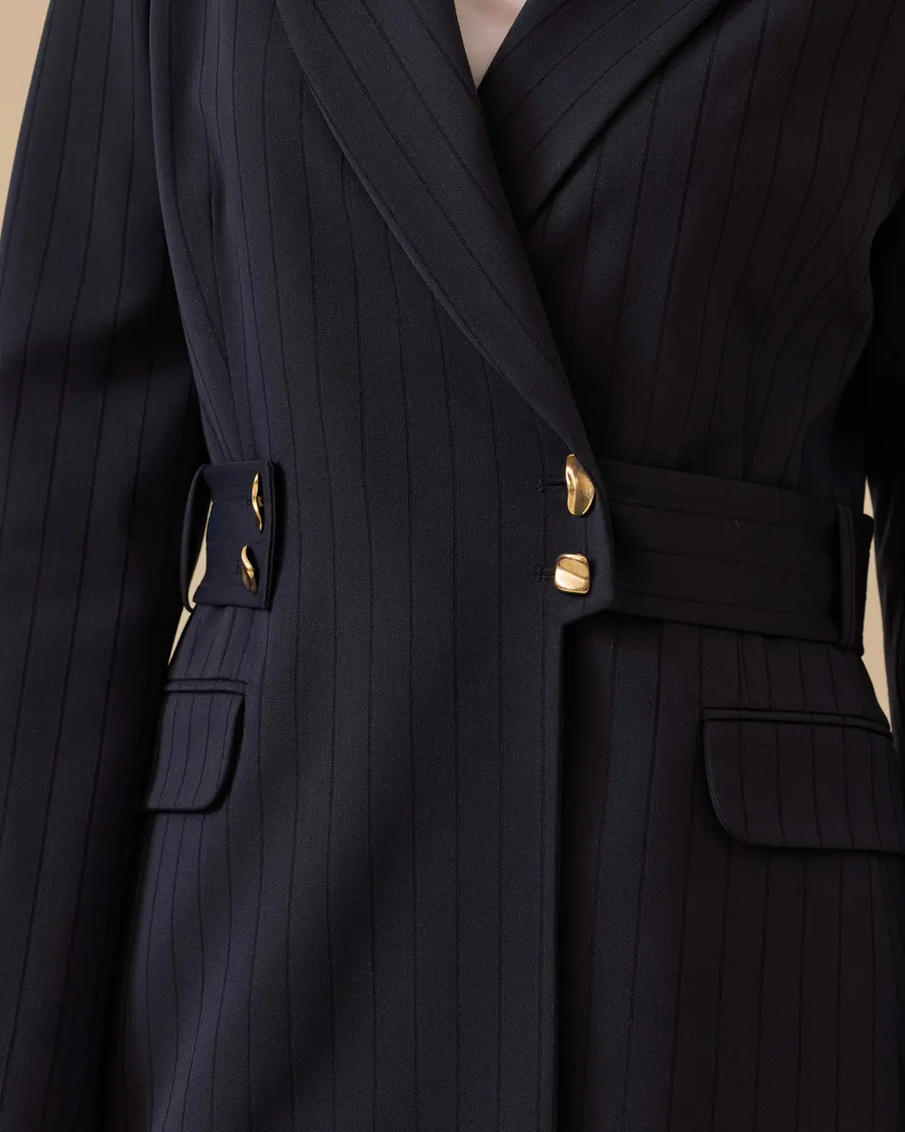 Çizgili Kruvaze Ceket