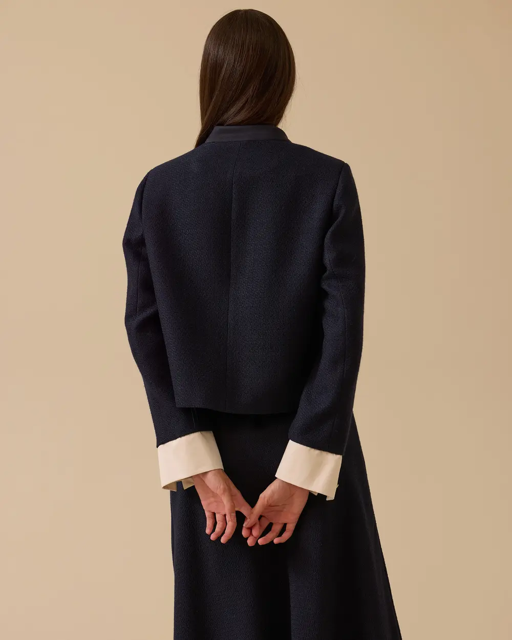 Çift Kumaşlı Düğmeli Ceket