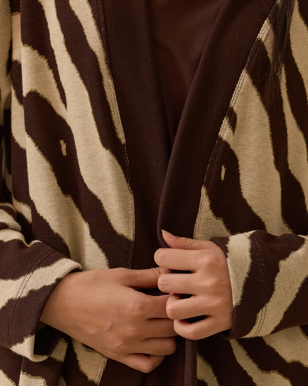 Desenli Örme Hırka