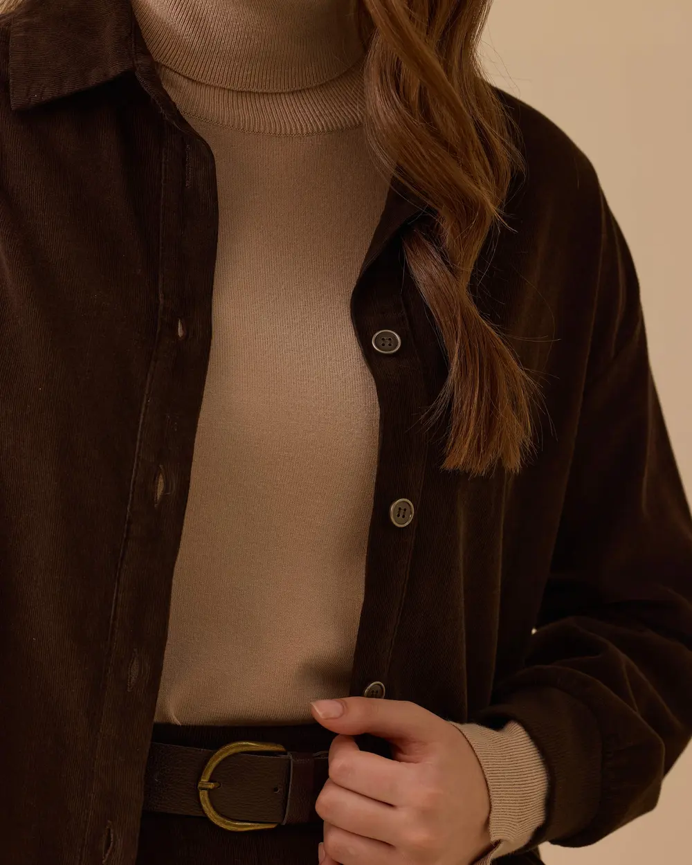 Düğmeli Kadife Ceket