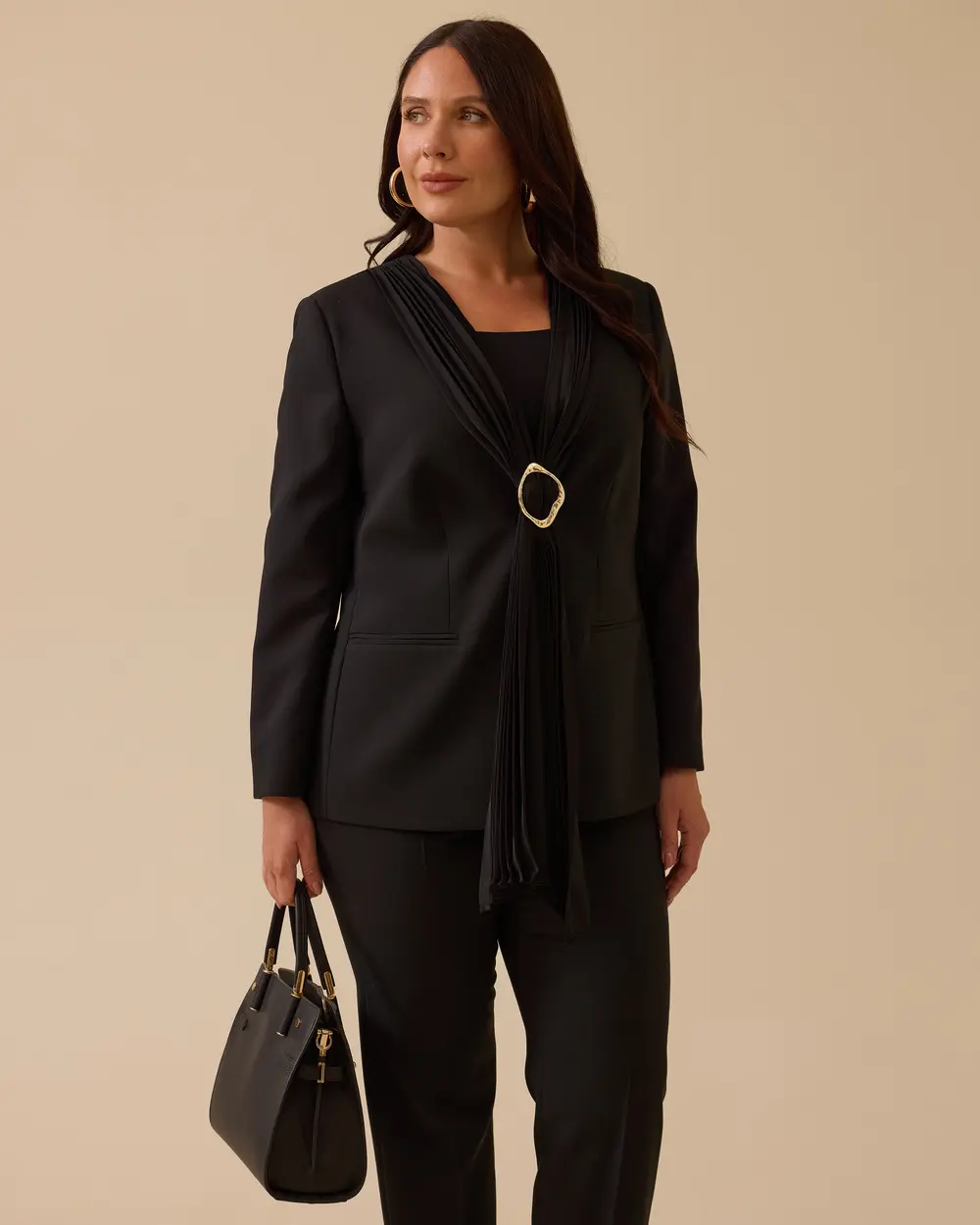 Büyük Beden Tokalı Ceket