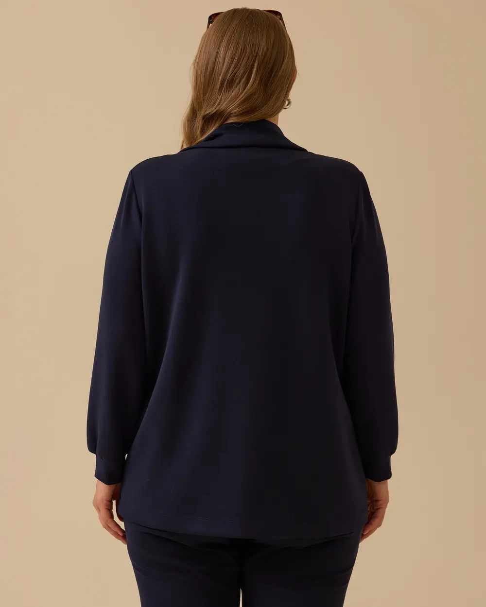 Büyük Beden Çift Kumaşlı Fermuarlı Ceket