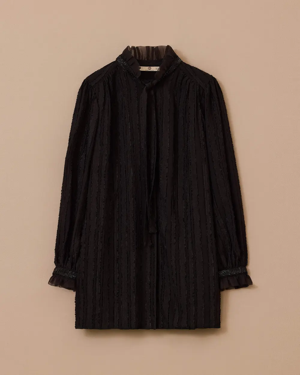 Textured Chiffon Scarf Detailed Tunic