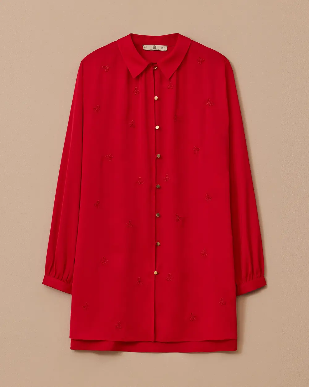 Shirt Collar Embroidery Detailed Tunic