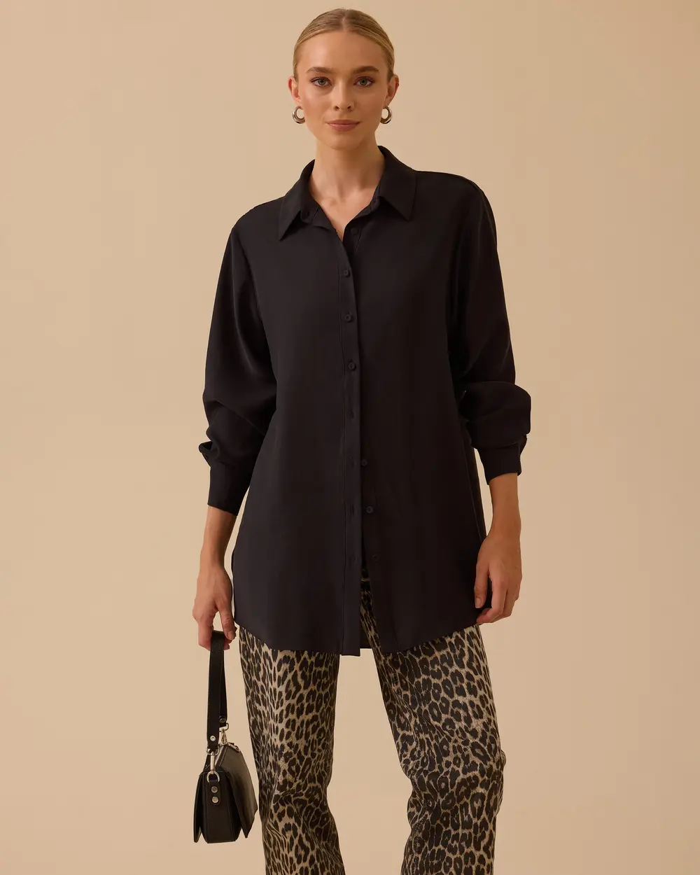 Gömlek Yaka Uzun Kollu Basic Tunik