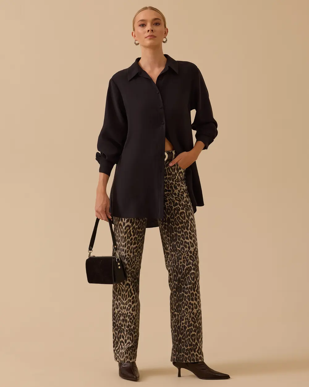 Gömlek Yaka Uzun Kollu Basic Tunik