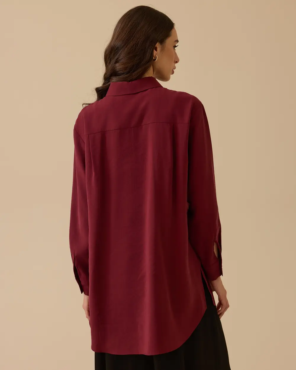 Gömlek Yaka Uzun Kollu Basic Tunik