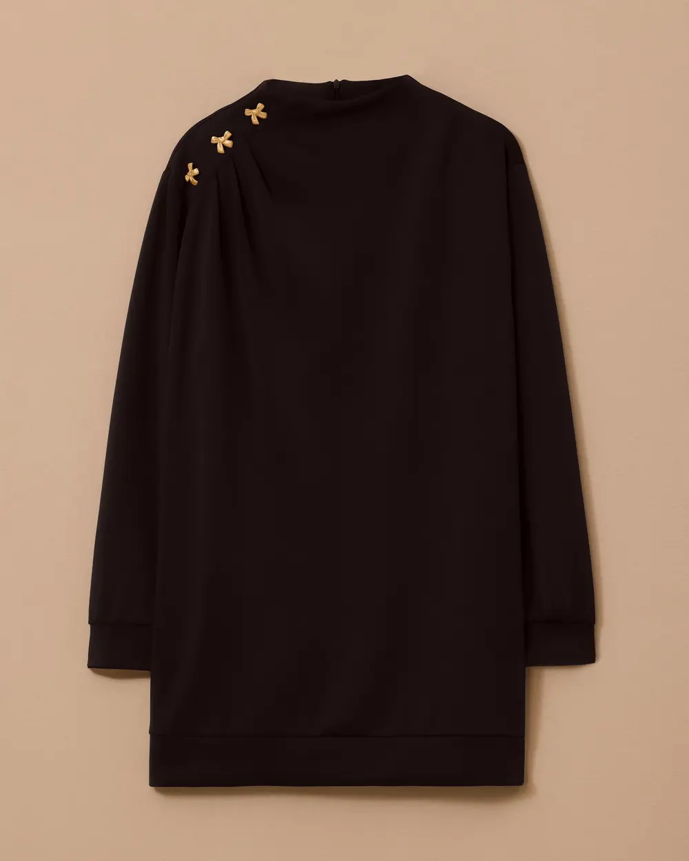 Draped Tunic with Shoulder Accessories