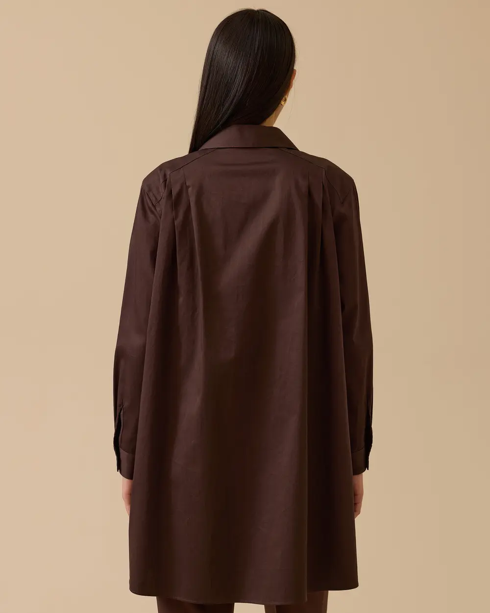 Omuz Pileli Oversize Tunik