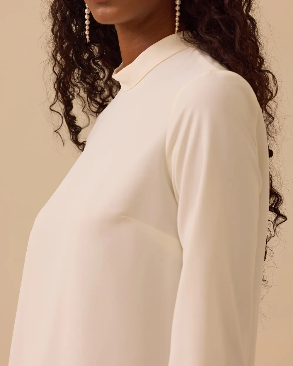 Dik Yaka Yan Yırtmaçlı Tunik