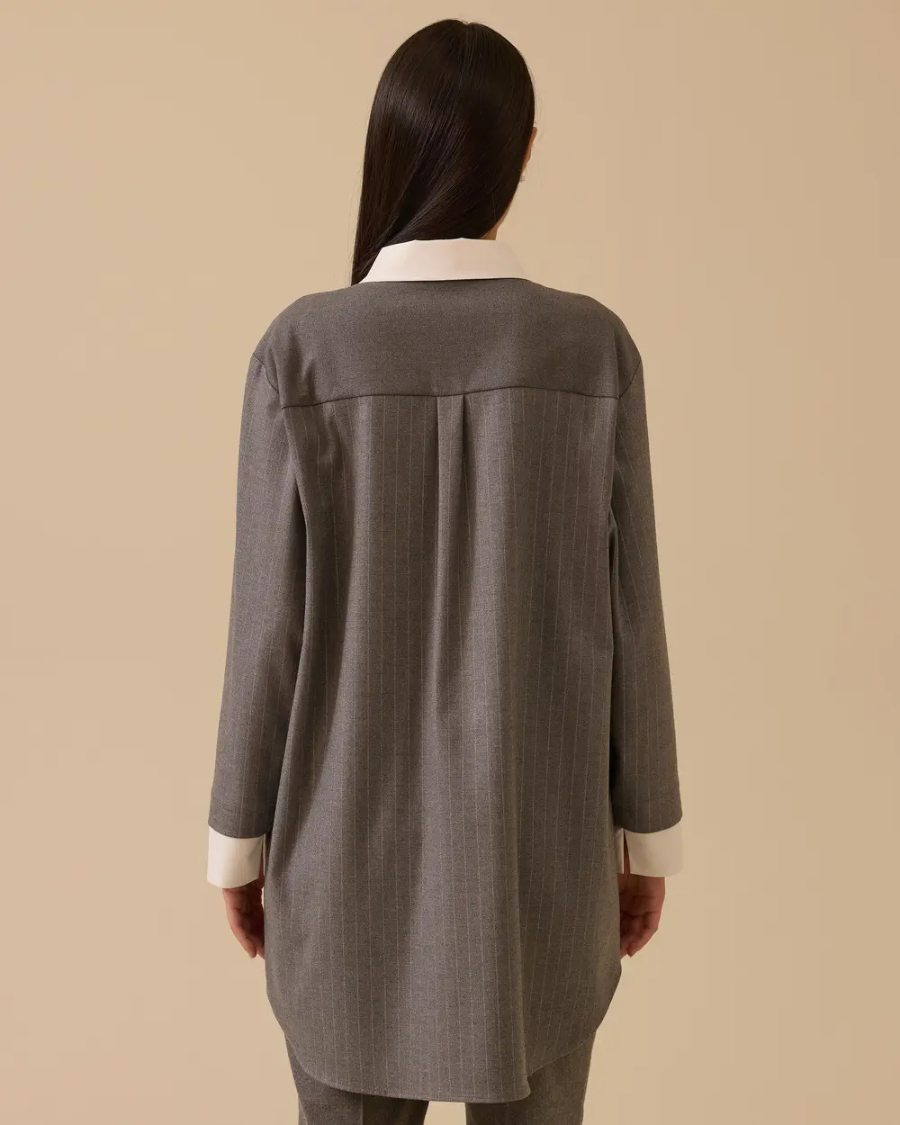 Aksesuar Detaylı Çizgili Tunik