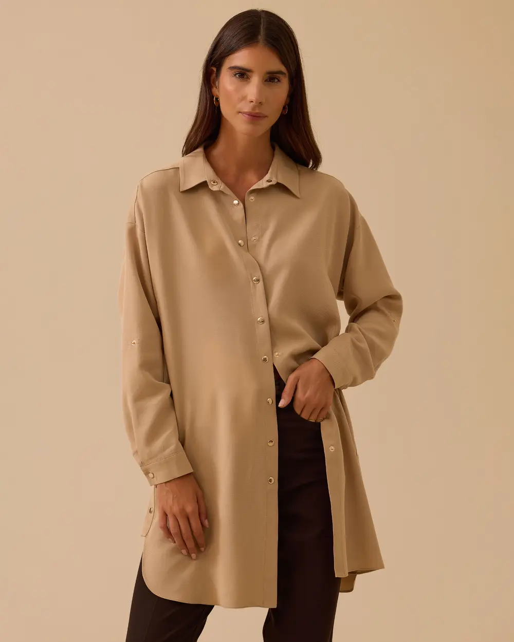 Uzun Kollu Basic Tunik