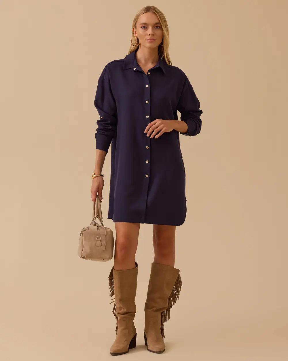 Uzun Kollu Basic Tunik